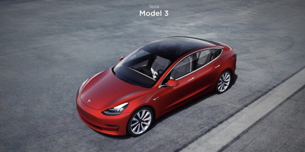 Tesla Model 3 now for lease